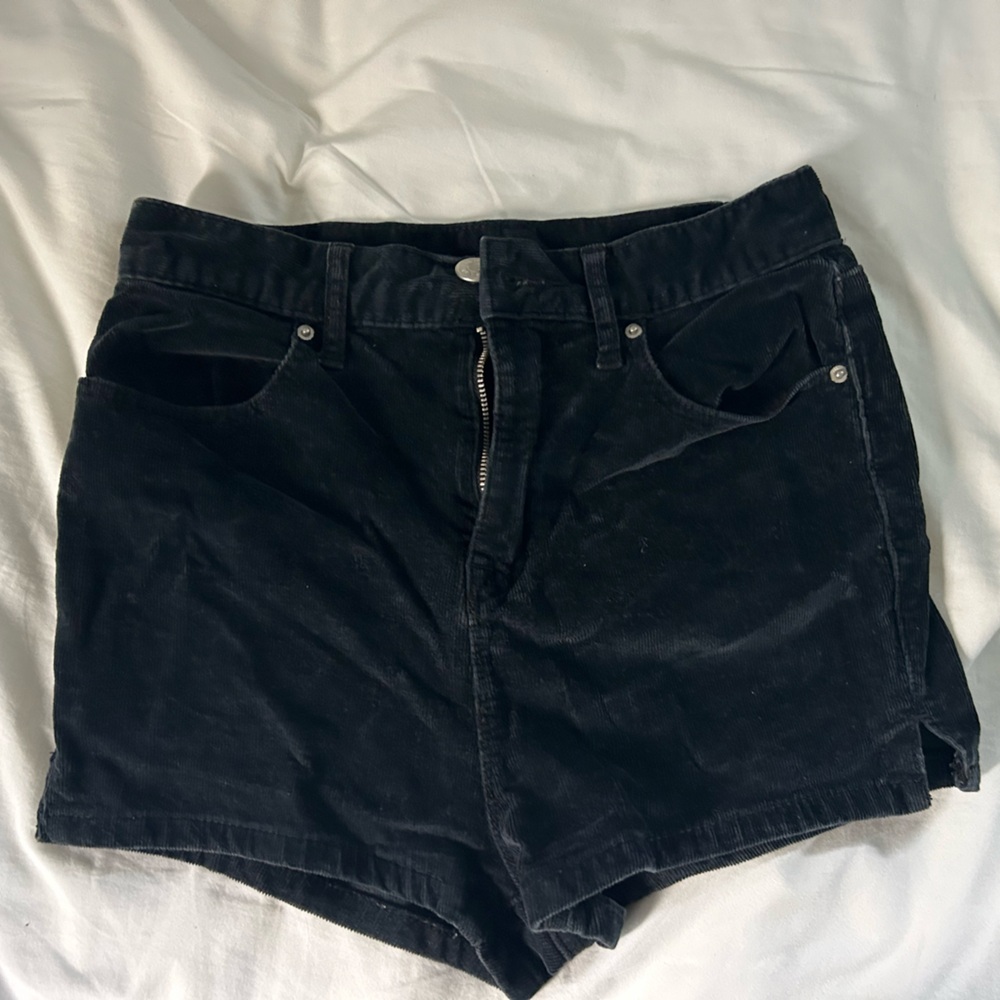 Corduroy Black BDG Jean Shorts High Rise